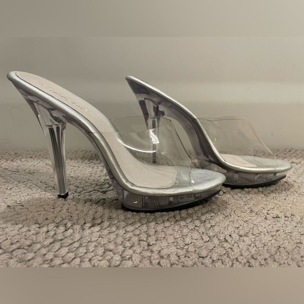 Clear platform heels 5 inches tall size 11